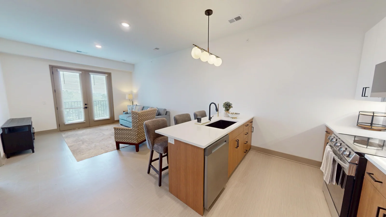 Living Room • 1 Bedroom Unit
